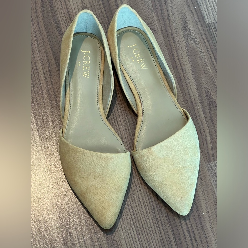 J.Crew Zoe Suede Leather D'Orsay Flats - Picture 2 of 13